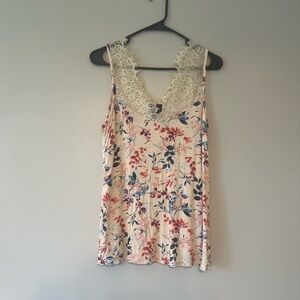 🔴Daytrip Cream Lace Floral Blouse